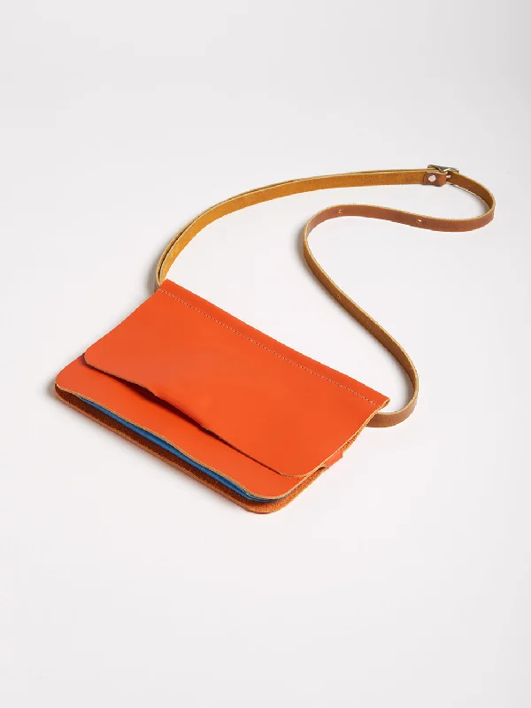 The Novella bag - Papaya orange leather