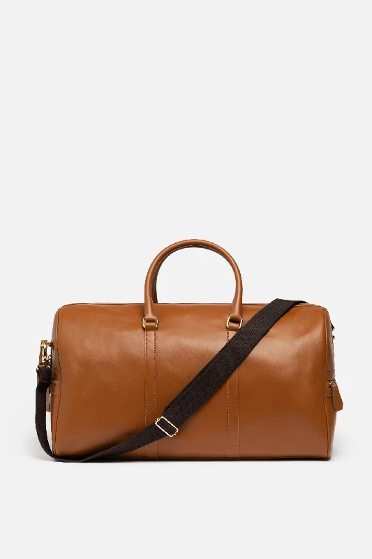 Beverly Hills Carryall Duffle Leather Bag in Camel Brown - WAITLIST