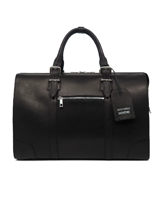 The Viaggio Leather Duffel (Nero)