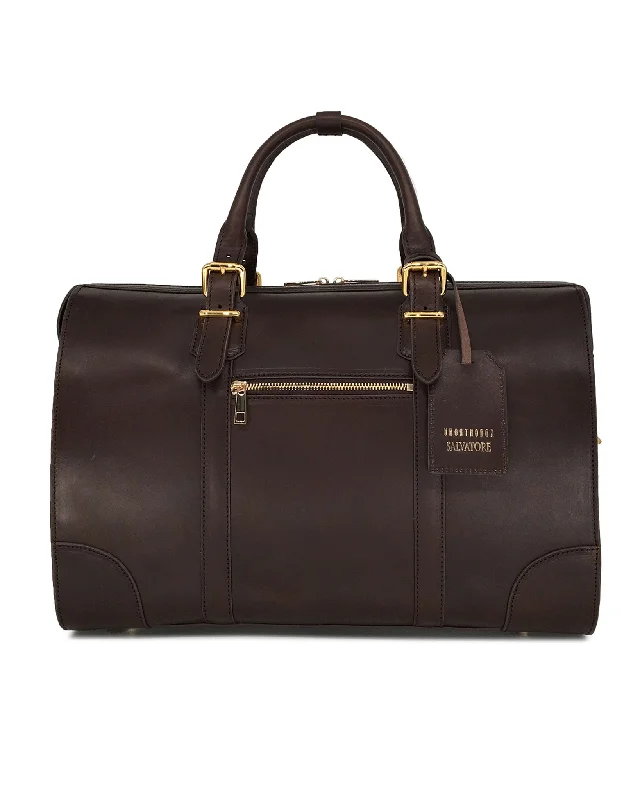 The Viaggio Leather Duffel (Dark Choco)