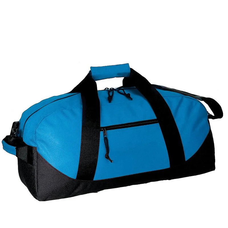 Two-Tone Polyester Medium Duffel Bag