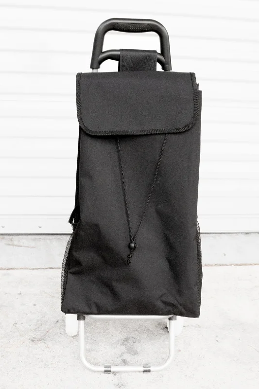 Black Rolling Shopper Tote