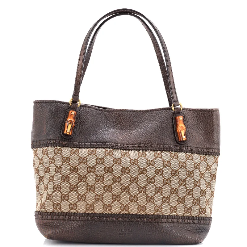 Bags For Sporty And Athletic Styles Laidback Crafty Tote GG Canvas and Leather Medium Trendy Bags, Huge Savings Bags For Sporty And Athletic Styles Laidback Crafty Tote GG Canvas and Leather Medium Trendy Bags, Huge Savings