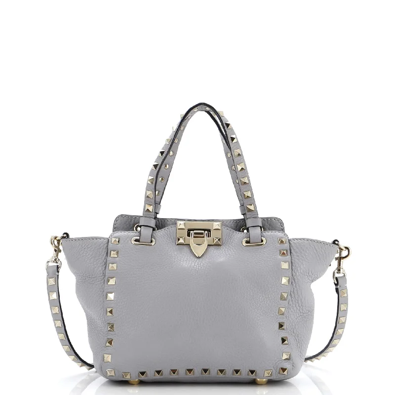 Luxe Style Discounts Rockstud Tote Pebbled Leather Mini Designer-Inspired Bags At Reduced Prices Luxe Style Discounts Rockstud Tote Pebbled Leather Mini Designer-Inspired Bags At Reduced Prices